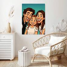 Tranh canvas in ảnh chân dung hoạt hình theo yêu cầu - Quà tặng cá nhân hóa cho bạn bè và gia đình - Có/Không khung - Trang trí nhà hiện đại - Tải ảnh của bạn lên - Trang trí phòng khách, phòng ngủ, văn phòng - Quà sinh nhật, kỷ niệm khó quên - Tranh treo tường chất lượng cao, phong cách hoạt hình, hình minh họa sống động, thiết kế trang nhã, bền lâu - Như được hiển thị - Xem 3