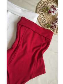 Kit Two (2) Women's Strapless Bodysuits Versatile Elegant Comfortable Spring Summer - Red and White - View 3