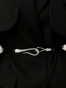 1pc Adjustable Women's Decorative Cinched Waist Stylish Versatile Dress Coat Hook Belt, Thin Summer, School Fall, Autumn, Halloween