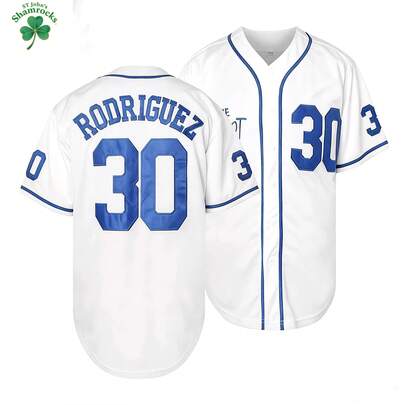 MEAN MACHINE Youth & Adult Unisex "Jet" Rodriguez #30 Sandlot Baseball Club Bel Air Baseball Jersey, Exquisite Embroidered Baseball Uniform, Training & Game Sports Shirt
