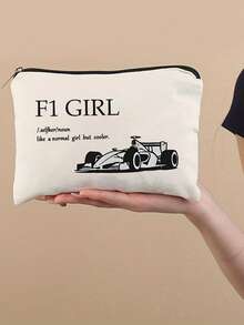 1 Stück lässige, retro, coole Mädchen Rennprint Kosmetiktasche, Make-up-Werkzeug Aufbewahrungstasche, Reise-Kulturtasche, Geburtstagsgeschenk, Raumdekoration, Tasche, Kosmetiktasche, Schminktisch, Reise, Kosmetiktasche, Reiseessentiell, Aufbewahrungstasche, Reiseessentiell, Kosmetik-Aufbewahrungstasche, Kosmetiktasche, Kosmetik-Aufbewahrungstasche, Aufbewahrungstasche, Kulturtasche, Schreibtisch-Aufbewahrungstasche, Kosmetiktasche, Make-up-Tasche, Kosmetik-Aufbewahrung, Schminktisch-Accessoire, Make-up-Tasche, Kosmetiktasche - Verschiedenfarbig - Übersicht 6