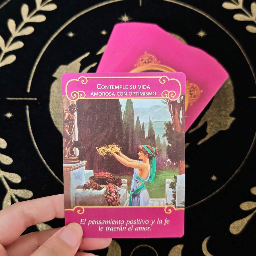 1 盒西班牙浪漫神谕卡，天使卡，44 张牌，塔罗牌占卜卡，适合初学者、圣诞节、万圣节、感恩节礼物、派对棋盘游戏、占卜卡牌游戏