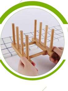 1 pièce Support de tasse de ménage, ensemble à thé en bois avec support de tasse à l'envers pour égouttage de l'eau, étagère de rangement créative anti-poussière pour tasse à thé et verre