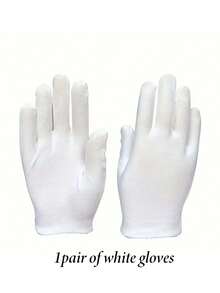 White Bridal Finger Ring Gloves, Suitable For Wedding, Party, Evening Dress Accessories (Rhinestone Decoration Random), Autumn Accessories, Polyester Fiber Material, Suitable For Wedding, Proposal, Photography And Other Occasions. - Multicolor - View 11