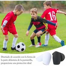 AGTOWM Espinilleras Futbol Niño 5 Pares - Protector de Tibiales para Niños y Adolescentes, Diseño Ergonómico para Soccer, Baloncesto, Rugby (Blanco + Negro) - 1 - Ver 5
