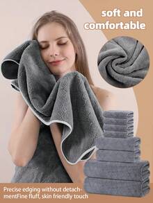 8 قطع مجموعة [4 مناديل + 2 منشفة يد + 2 منشفة حمام] مجموعة منشفات من الفليس المرجاني الأوروبي الزهري، ناعمة ورقيقة وصديقة للبشرة، منشفات امتصاص العرق للرياضة، فائقة الامتصاص وسريعة التجفيف، أغطية حمام مناسبة للجنسين، مناسبة للمنزل والنوم والجيم والحمام والمطبخ والشاطئ والسباحة والساونا و الشكر وعيد الهالوين، منشفات استحمام لصالون التجميل والفنادق والرياضة والمستلزمات المنزلية