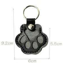 Cute Dog Paw Keychain, Cartoon Pet Hair Storage Leather Case Portable Pet Hair Memorial Keychain Pendant,Christmas,Christmas Decorations