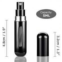 1Pc 5ml Metal Travel Spray Bottles, Self-Priming, Bottom Filling, Unscented, PVC-Free, Portable Perfume Atomizer Set For Suitcase & Toiletry Bag - 亮藍色 - 查看 4