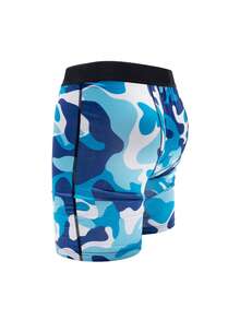 Random 5PCS Men's Printed Long Boxer Fashion Briefs 1XL-4XL