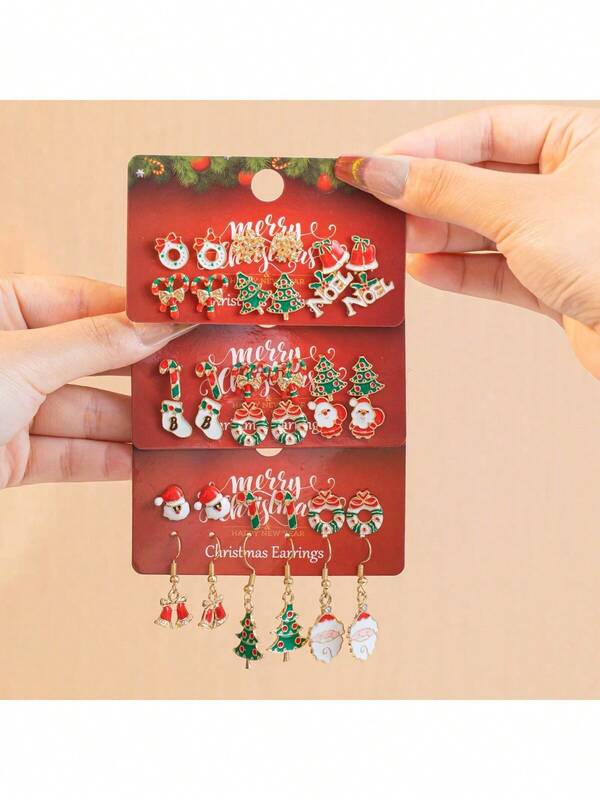 6 Pairs Christmas Socks, Santa Claus, Snowflake, Christmas Tree Themed Socks, Creative Gift Set For Women