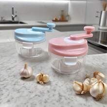 1 pezzo Tritatutto manuale e spremi aglio, con impugnatura ergonomica - Utensile da cucina in plastica resistente - Per aglio, verdure, frutta, carne, formaggio - Base spessa, design facile da pulire - Funzionamento manuale, senza elettricità - Adatto per tritare, macinare, schiacciare - Dimensioni compatte, ideale per piccole cucine - Ottimo per uso domestico e commerciale - Facile da pulire - Perfetto per spargere, schiacciare e schiacciare, piastra schiacciaaglio, spremi aglio in acciaio inossidabile