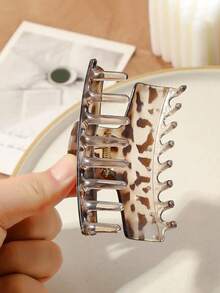 1/2 Peças Grampos de Cabelo com Estampa de Leopardo de Acetato, Garras de Cabelo, Grampos de Cabelo, Grampos de Cabelo, Grampos de Garra de Cabelo, Acessórios de Férias para Mulheres para Moda de Outono/Inverno, Acessórios de Cabelo de Inverno