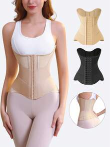 1pc Tummy Control Waist Trainer Body Shaper Women's Corset Control Back Top Girdles Sheath Flat Belly Shapers Colombian Reductive Girdle Woman Abdomen Shapewear Female Modeling Strap Slimming Belt