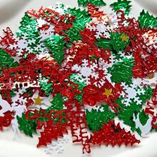 11/21g Christmas Themed Glitter Mix - Approx. 180/340 Pieces Of Shiny Christmas Tree, Snowflake, Letter, Reindeer, Star Shapes - Suitable For Arts, Hair, Makeup And Nails - Holiday Decoration - Plastic Material - Multicolor - View 3