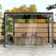 Clear Tarp With Grommets, Transparent Heavy Duty Tarpaulin Cover With Reinforced Edge, Thickened Tear Resistant PVC Vinyl Tarp For Patio Porch Camping Greenhouse And Outdoor