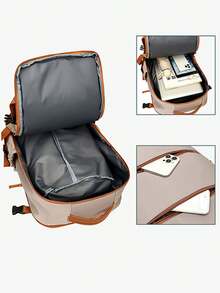 Women's Backpack, Large Capacity Travel Backpack, Commute/School Backpack, Fashionable Laptop Bag, Short-Distance Business Travel Luggage Bag - Multicolor - View 10