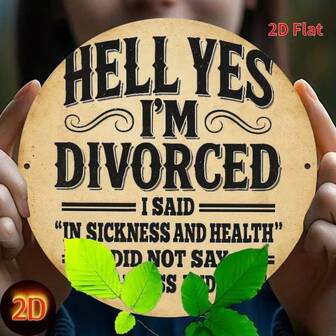 Funny Divorce Statement Metal Sign - "Of Course, I'm Divorced" Vintage Humorous Wall Decor, 20x20cm/7.8x7.8in, Home Office Garage Decoration, Holiday Gift, Divorce Party Decoration, Creative Gift For Ex, Distressed Vintage Look, 2D Flat Design, Perfect Room Accent