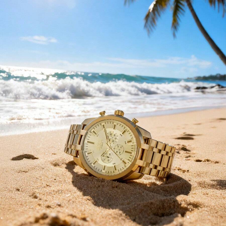 Diesel Cronograf supradimensionat de 51 mm cu brățară din oțel pentru bărbați – Ceas remarcabil pentru călătorii, stil urban și ieșiri în oraș – DZ4590