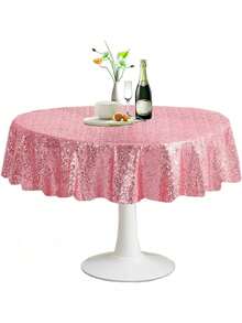 1 bucată față de masă cu sclipici auriu/argintiu, husă de masă metalică strălucitoare pentru petrecere de aniversare, Halloween, nuntă, decor pentru banchete la hotel, stil nordic