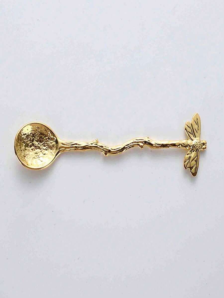 一套锌合金复古雕花工艺咖啡勺蜜蜂圆勺下午茶甜品蛋糕冰淇淋茶匙搅拌勺1件 - 彩色 - 查看 1