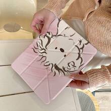 DANYCASE 透明折叠保护壳，兼容 iPad A16 2025、iPad Air 11/13、M2/M3、iPad Pro 11/13、M4 2024、iPad Air 4/5/10 代 10.9 英寸、iPad Pro 11 代、9 代、8 代、7 代 10.2 英寸、iPad Pro 12.9 英寸、4 代、5 代、6 代 - 吹風小狗 - 查看 2