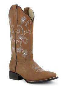 Bota Vaquera Para Dama Piel Genuina Res Modelo Ajuste Perfecto Comodidad Duradera Estilo Vaquero Auténtico Diseño Premium Calidad Superior Botas Moda Mujer Invierno  Épica - Marrón - Ver 1
