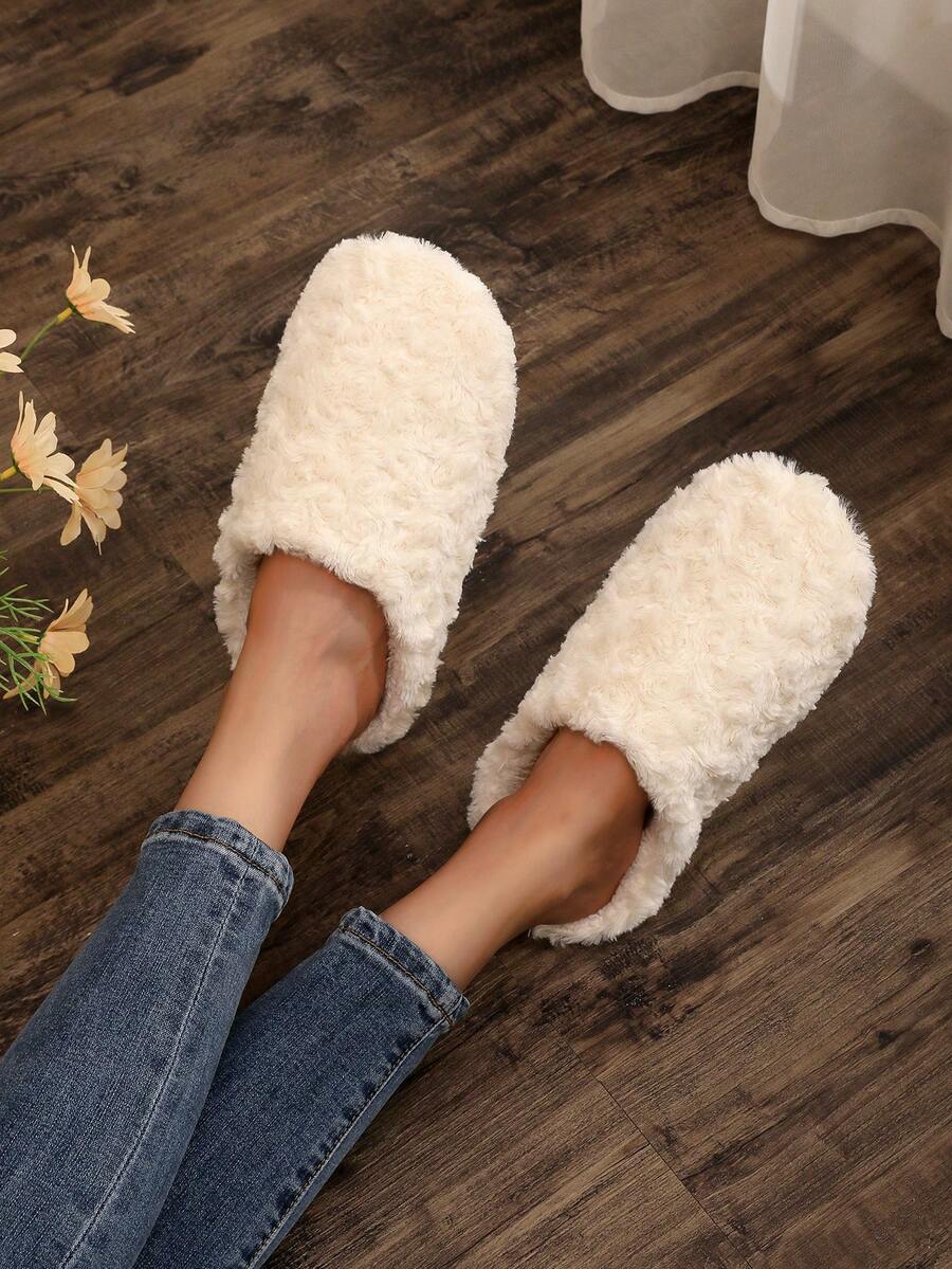 New Women Comfortable Rabbit Fur Slippers, Autumn/Winter
