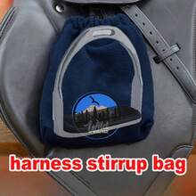2pcs New Reinforced Sewing Heavy-Duty Plush Stirrup Bag - Secure Storage For Equestrian Gear, Durable Protective Horse Tack Organizer