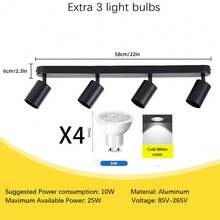 CANMEIJIA Spot encastré au plafond GU10, lampe de plafond moderne en aluminium, spots simples/doubles/triples/quadruples, noir/blanc, avec ou sans ampoules, installation facile, convient pour couloir, entrée, vitrine, pièce, cuisine, hall d'exposition, salle de lecture, salle à manger, bar, chambre, café, salon, magasin de vêtements