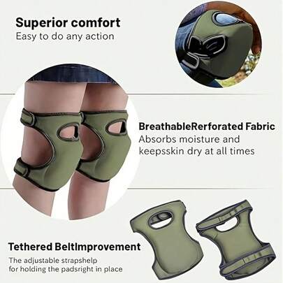 Gardening Knee Pads - Breathable Chloroprene Rubber SBR Knee Pads, Suitable For Kneeling Work, Increase Comfort