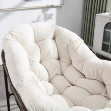 Patio Lounge Chair & Swing Chair - White + Steel + Cotton - View 10