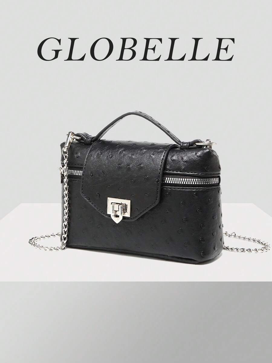 The 2025 New Vintage Ostrich Leather High-End Handbag Is Fashionable And Versatile. It Features A Classic Minimalist Style. The PU Leather Animal Ostrich Pattern Printed Single-Shoulder Bag, Handbag Chain Crossbody Bag, Valentine's Day. It Is High-End, Soft, Fashionable And Convenient To Carry. The Metal Lock Is Very Suitable For Daily Commuting, Shopping, Young Women, College Students, Newlyweds And White-Collar Workers