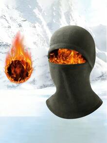 1pc Men's Windproof Face Mask Neck Warmer Ear Protector Beanie Hat For Winter Cycling