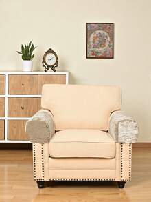 2件香槟色纯色绒布沙发扶手套（含4个夹子），经典简约设计，高弹力防尘沙发扶手保护套，防猫抓，可拆洗，适用于客厅、书房、卧室沙发扶手，浅灰色，深灰色，粉色 - 彩色 - 查看 11