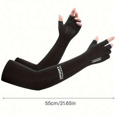 2 piezas Mangas de brazo de verano para refrescarse - Protección UV, agarre antideslizante, algodón transpirable para correr, ciclismo, baloncesto (negro, gris, azul marino), mangas deportivas versátiles con diseño de agarre cómodo