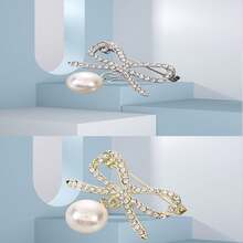 2枚仿珍珠防走光胸针 - 领结胸针 - 镶钻胸花光滑针扣，服装配饰 - 彩色 - 查看 9