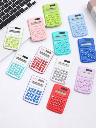 Macaron Color Mini Solar Calculator, Includes Pink, Green, Blue, Red And Other Colors, Portable Calculator Suitable For Students, Office Workers, Daily Use, Compact Size With Clear Buttons, Practical And Stylish Digital Stationery, Christmas/New Year 2026 Gift