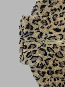 Cardigan décontracté chic à col rond et imprimé léopard pour femmes, convient pour le style de rue et les fêtes, automne/hiver