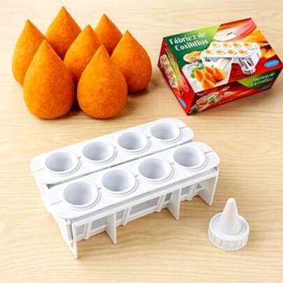 Forma Fábrica de Coxinhas 6 Cavidades – Molde Prático para Salgados Caseiro