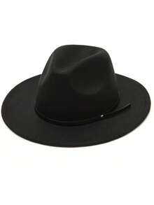 1 件男女通用宽边双色帽，时尚百搭软呢帽，适合年轻男女，适合户外骑行、西部主题派对、订婚派对、角色扮演、毕业典礼、化妆舞会、节日、生日庆典、音乐节、日常使用 - 彩色 - 查看 9