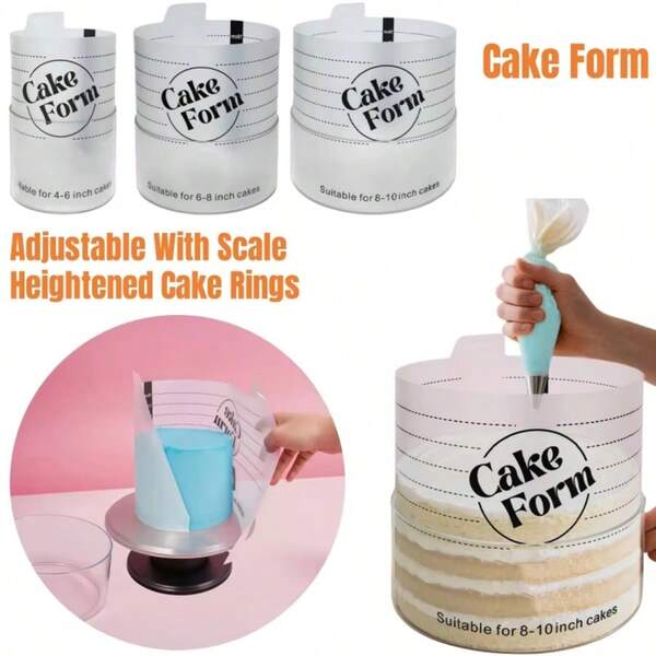 6-10 Inches Adjustable Round Cake Ring Mold Retractable Fondant Tools Mousse Cream Chocolate Baking Ring Quick Pastry Decoration