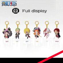 TOEI ANIMATION 1 件海贼王官方授权 2 种款式可选节日钥匙扣盲盒路飞佐罗动感十足的动漫万圣节圣诞节礼物收藏装饰酷炫时尚 3D 设计季节性礼物