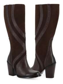 Bota Vaquera Para Dama Piel Res Genuina Modelo Soberbia Ajuste Perfecto Comodidad Duradera Diseño Moderno - Marrón - View 4