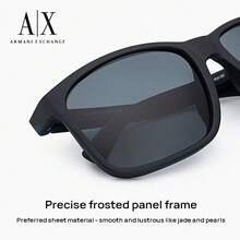 Armani 0AX4041SF815787 Square Frame Sunglasses Casual Versatile Driving Daily Commute Shades - Black - View 6