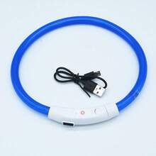 USB充电发光项圈，夜间安全，可调节亮度，适合夜间遛猫、遛狗，爱猫人士、爱狗人士、最佳猫妈妈、最佳狗妈妈
