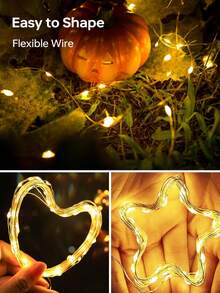 12pcs-LED String Lights, 118in Christmas LED Lights String, Warm Color LED Fairy Lights, Battery Operated Fairy Lights For Indoor Outdoor Decoration, Wedding Party Bedroom Patio, Valentine's Day, Christmas Decoration Light String, Christmas Tree Decoration