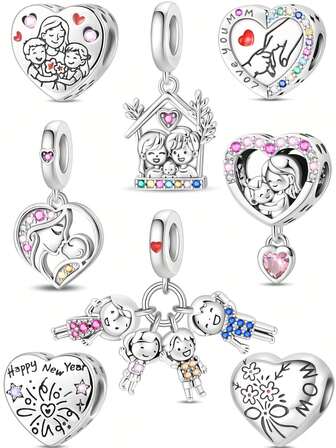 DIY Thanksgiving Animated Character Heart-Shaped Pendant Charm Pendant, Suitable For Women And Girls For Daily Wear, Expressing Gratitude To Parents, Loved Ones, Etc., Thanksgiving Holiday Gift.