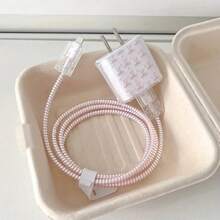 5pcs/Set Colorful Love Data Cable Protection Cover Suitable For IPhone13/14/15 Pro Max, Data Cable Protection Cover With Lanyard, Anti-Breakage, Good-Looking And Durable, Gift For Boyfriend/Girlfriend