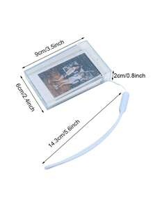 1 Pieza Caja de Almacenamiento Mini de 3 Pulgadas para Fotos, Estuche Mini para Fotos con Brillo y Cuerda para la Mano para Fotos de Cámara Instantánea (Brillo Transparente) - Organizador de Viaje Creativo para Fotos, Almacenamiento Mini de Fotos, Diseño Elegante - Multicolor - Ver 3