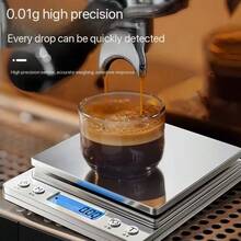 1pc Small Stainless Steel DigitalKitchen Scale, Palm Size, 3kg/0.1gMulti-Functional Pocket CookingScale, Mini Food Scale, Backlit LCDDisplay Professional ElectronicJewelry Scale,Leather Goods AndPC Function, Suitable For HomeCooking Scale, Travel, Food, KitchenSupplies, Baking Tools, Weight LossStainless Steel. Battery Not Included